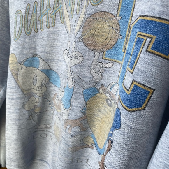 vintage 1993 taz college sports  crewneck  sweater Warner bros. looney tunes md - Picture 5 of 9